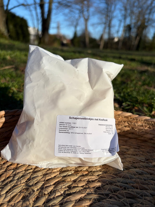 Schapenvetblokjes - knoflook
